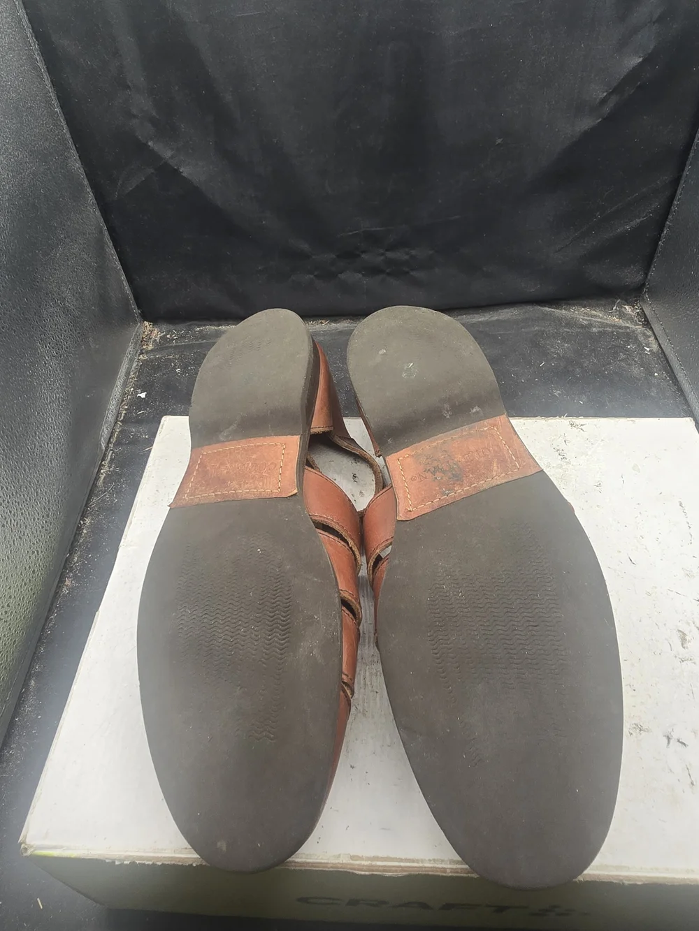 Cole Haan Brown Leather Fisherman Sandals with Buckle Strap